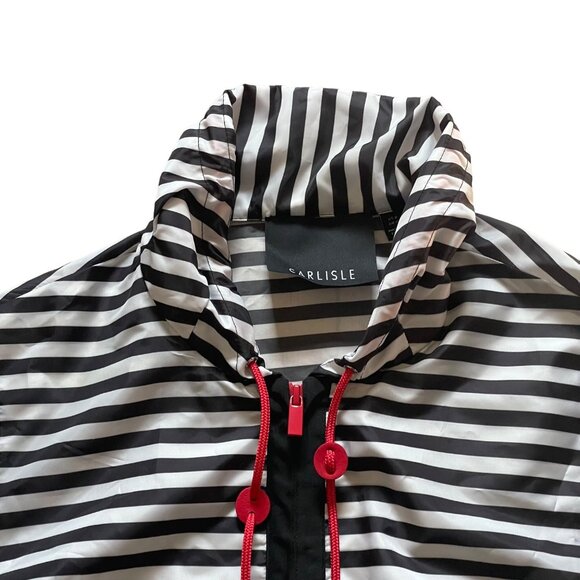 Carlisle Womens Striped Jacket Size 8 UK 10 Nylon & Polyester Black & White With - Picture 7 of 11